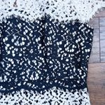 Milly • Gabrielle Dress color block lace two tone sheath black white cocktail Photo 7