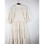 Amanda Uprichard  Womens Dress White Saffron Midi V Neck Tiered A Line Flowy XS Photo 10