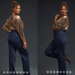 Anthropologie NWT $148 x Pilcro Mid-Rise Denim Slim Puddle Bootcut Jeans 24 Photo 1