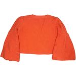 Free People  Orange Cropped Knit Sweater Bell Sleeves Boho Aesthetic XS Photo 1