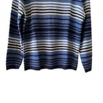 Carolyn Taylor Essential Stripes Blue White Cotton Long Sleeves Cozy Warm S Photo 3
