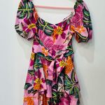 Crystal Sky boutique floral cheetah dress sz Medium Purple Photo 8