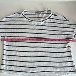 Charlotte Russe 3 for $13 long sleeved top textured striped scoop neck top juniors small white Photo 2