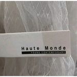 Haute Monde  | Mesh Sheer Beige Casual Short Sleeve Blouse Size Medium Photo 5