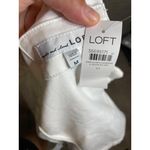 Loft NWT Womens White Braided Trim Cropped Pockets Denim Jacket Size Medium Photo 6