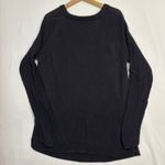 Sonoma  Lattice Stitch Knit Sweater Womans L Black Tunic Long Sleeve No Tags Photo 1