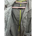 Hurley Utility Jacket Olive Green Cargo Pockets Drawstring Hooded Lightweight Casual Photo 3