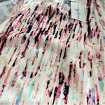 Heyson Multicolor Shift Dress Size Small NWT Pink Purple White Abstract Print Photo 3