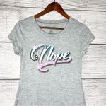 Wound Up NOPE Retro Airbrush Style Gray Fitted Graphic T-Shirt Size Small Photo 1