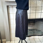Tory Burch  size 6 black shimmer skirt midi pleated flattering Photo 9