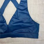 Victoria's Secret Victoria’s Secret Sport Steel Metallic Blue V Neck Sports Bra Size Small Photo 2