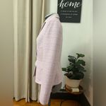 Le Suit  women's light pink/lavender tweed blazer Photo 3
