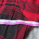 American Rag  Plaid Long Shirt/Mini Dress Womens Large Red Black Tie Waist Casual Photo 10