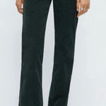 RE/DONE 70s Loose High Rise Flare Corduroy Pants Holiday Dark Moss Green Size 24 Photo 0