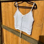 Cotton On White crochet knit cottagecore top size medium. By cotton‎ on- cropped. Photo 3