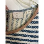 Anthropologie  Postmark Blue Striped Tunic Faux Leather Size XS Boho Pockets Photo 6