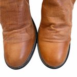 Free People  Elle Block Heel Boots Tan Cognac Leather Sz 40 Photo 7