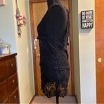 Step In Style Y2K black crocheted coverup mini dress One Size cotton whimsigoth Photo 3