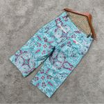 Peter Millar  Women’s Capri Pants Golf Mid Rise Paisley Multicolor in Blue Pink 8 Photo 4