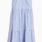 J.Crew  striped sleeveless tiered midi dress Photo 0
