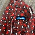 KAVU  Red gray Black raccoon leaves Patterned Sling Backpack crossbody bag fall Photo 1