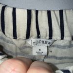 J.Crew j by  White Black Stripe Pull On Tie Waist Linen Cotton Shorts Small Photo 3