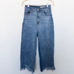 I & M Jeans VTG I&M Womens Jeans Size M Blue High Rise Ariana Gaucho Raw Hem Grunge 90s Photo 1