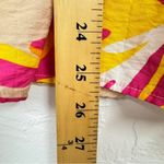 Joie  Pink Orange Print Short Sleeve Blouse Womens XL Tropical Vacation Bold Photo 3