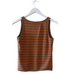 ZARA Womens Brown Orange Viscose Stripes Knit Layering Tank Top SZ M # 1168 Photo 4