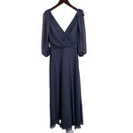 Jenny‎ Packham Dress Floor Length Midnight Blue Lux Chiffon Formal Size 6 New Photo 0
