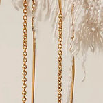 Free People Gold Threader Star & Moon Earrings Photo 0