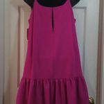 Trina Turk  Hot Pink Conservatory Classic Crepe Drop Flounce Dress Size 4 NWT Photo 7