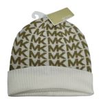 Michael Kors  Monogram Beanie Hat and Gloves in Cream and Tan, New with Tag Photo 5
