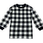 LPA  Black and White Checkered Sweater Mini Dress Photo 0