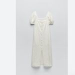 ZARA NWOT JACQUARD KNIT DRESS Romantic Y2K Lace Cottage Core Bloggers Fav Photo 5