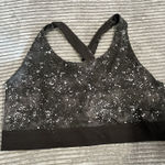 Fabletics  Black Galaxy Print Sports Bra High Neck Cross Back See Pics for Size Photo 0
