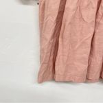 Free People  Peach Button Down Long Sleeve Babydoll Mini Dress Oversized S Photo 2