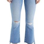 Mother The Insider Crop Step Fray‎ Jeans Thrilling Shots 27 Blue Photo 0