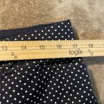 Croft & Barrow Croft Barrow Pants Womens 12 Stretch Classic Fit Navy Blue Polka Dot Capri Crop Photo 4