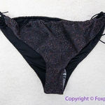 NEW It’s Now Cool the gathered tie pant‎ bikini bottom black lurex, size S Photo 0
