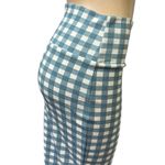 LuLaRoe  Blue White Gingham Plaid Cassie Stretch Midi Pencil Skirt Womens Medium Photo 4