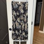 Covington  Black Floral Stretch Waist Midi Skirt Size 10 Photo 1