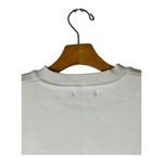 Anewsta Sweater Women Large White Gold Embroidered Floral Duck Knit Vest NWT Photo 4