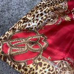 Womens Scarf Red Gold Brown Colors Cheetah Leopard Print Polyester 34 x 34 inche Photo 7