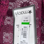 R & M Richards  Scalloped Sequin Lace Bolero Size Large In Wine Red NWT Photo 2