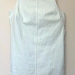 J.Crew  Women's Denim Dress 6 Sleeveless White Pockets Shift Midi Preppy Retro Photo 0