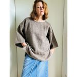 Handmade Wool Pullover Top Beachy Minimalist Hippie Boho Unisec Style Size L Gray Photo 3