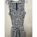 Chico's Travelers Costa Pebble Blue White Tie Waist Jumpsuit 3 US XL 16 Packable Photo 1