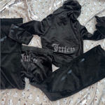 Juicy Couture Size S  velour tracksuit black Liquorice matching set  Photo 0