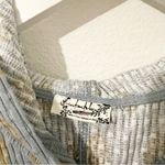 Free People  Lil Bit Lou Floral Flare Long John’s Jumpsuit Blue Size Small S Photo 2